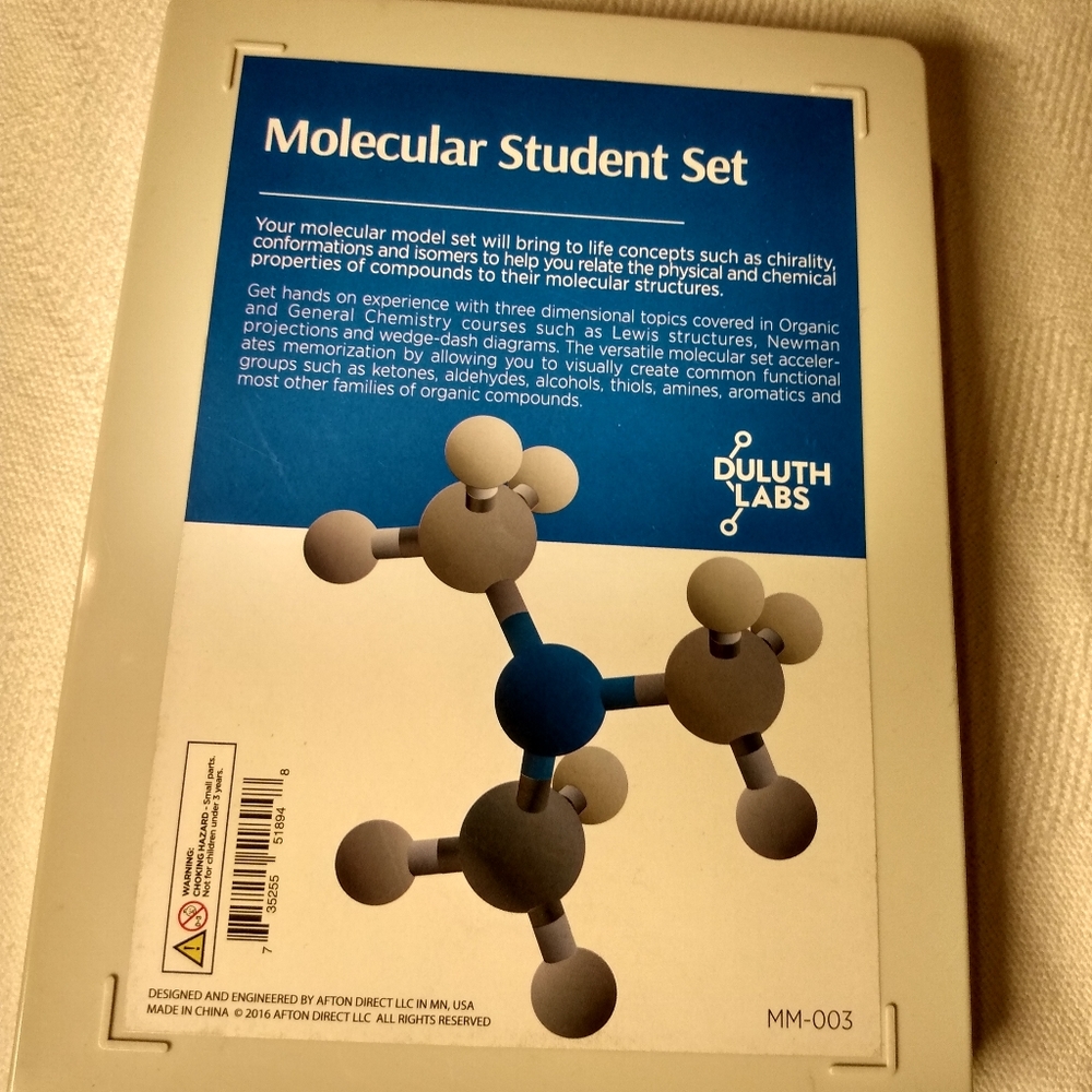 Student molecular chemical properties set